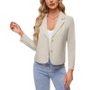 MINTLIMIT Cotton Linen Blazer for Women Button Front Long Sleeve