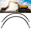 2PCS Excavator Diverter Valve Hoses, 1/4in Interface 60 MPa 8702PSI