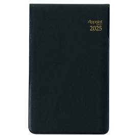 Daigo E1301 2025 Planner, Appointment, Monthly, Horizontal Black, Begins December 2024