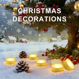 LUXJET Mini LED Tea Lights with Remote - Small Submersible LED Lights Battery Powered - Color Changing Tea Lights for Christmas, Home Party & Wedding Decor