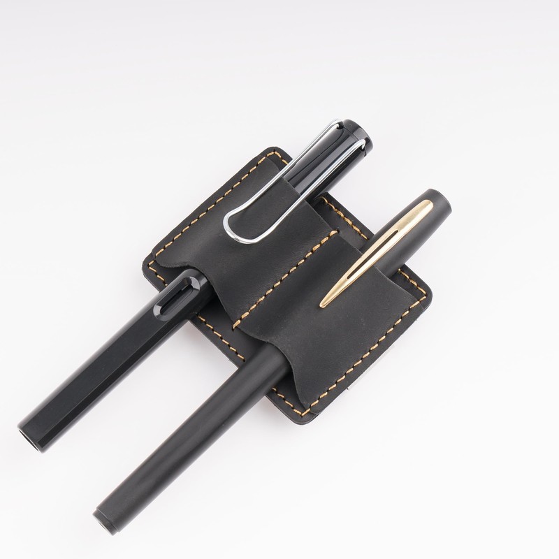 Leather Pen Loop Clip, Inserts Notebook Pen Holder