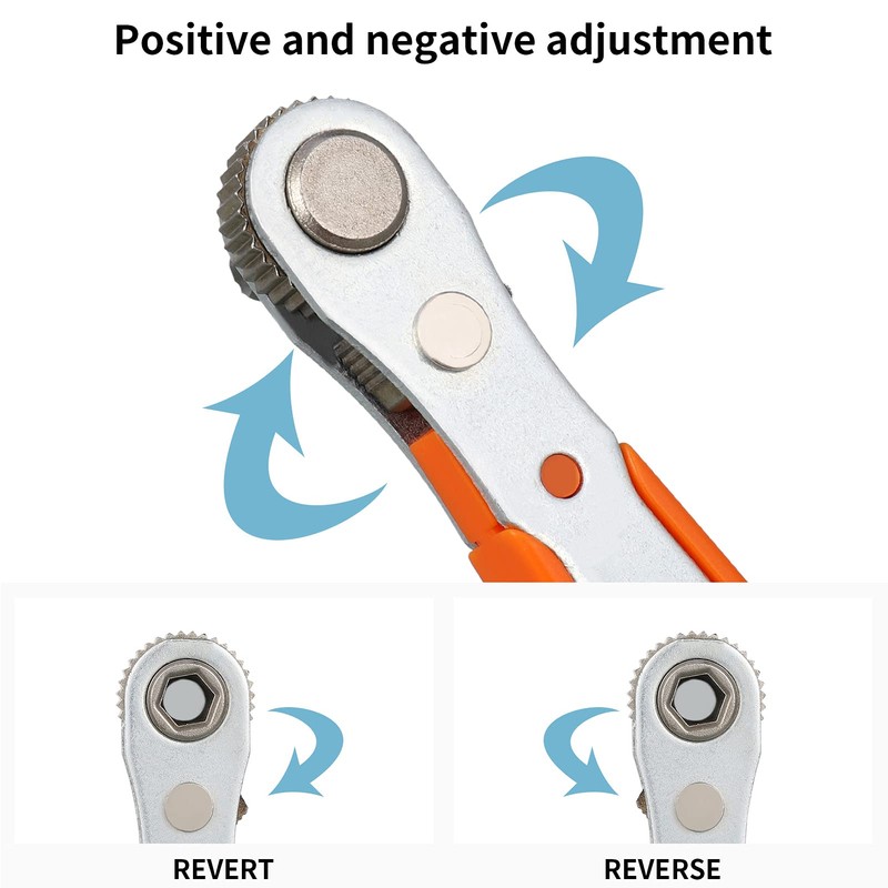 Ratchet Wrench, PH2 Phillips Magnetic Screwdriver, Mini Ratcheting Screwdriver with