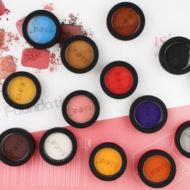 ISMINE Single Eyeshadow Powder Palette Shimmer Pearl White, High Pigment, Longwear Single White Eye Makeup for Day & Night (01)