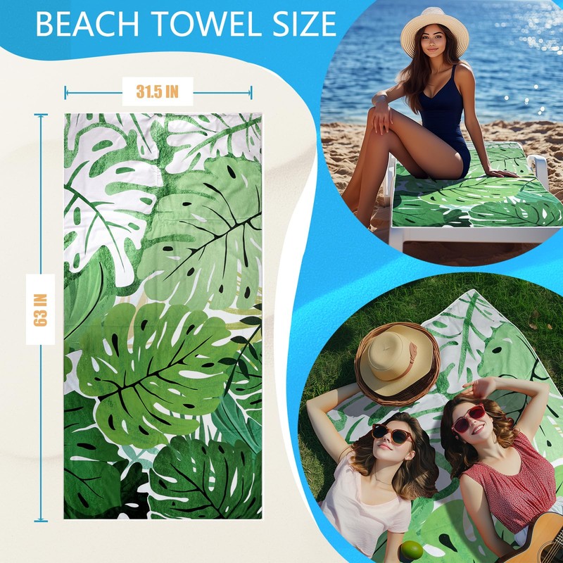 GAIIIIYOU 2 in 1 Packable Towel Bag - Summer Tropical