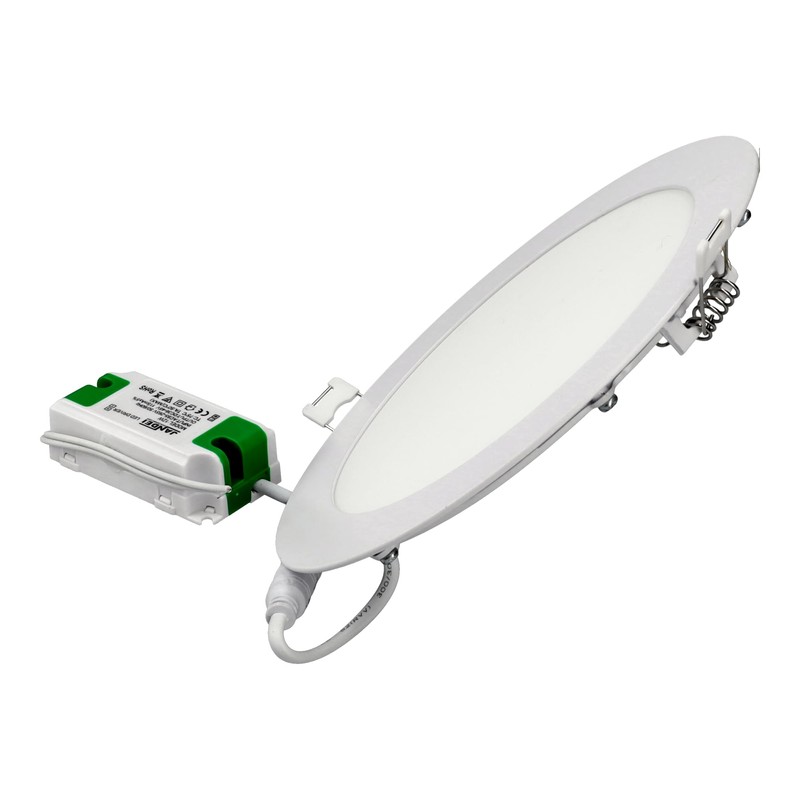 JANDEI - LED Downlight Round Extra Flat Panel. Lighting 12W,