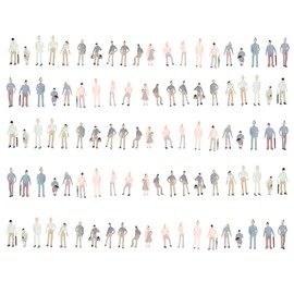 szzijia 100pcs Model 1:300 Scale Painted Miniature Boutique Figure Layout