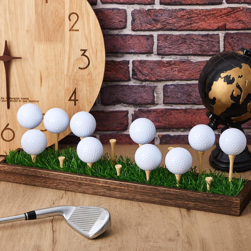 Simgoing 2 Pieces Golf Ball Display Rack Floating Shelf Solid