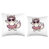 Cat Skirt Heart Shape Sunglasses Dabbing Dance Lover Throw Pillow