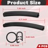 ecocstm 4 PCS Car Door Rubber Seal Strip, Car Rubber