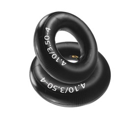 4.10/3.50-4“ Heavy Duty Replacement Inner Tube With TR-87 Bent Valve Stem 2/Pack for Wheelbarrow lawn Mowers Hand Trucks Snow blower Dollies Yard Trailers and More