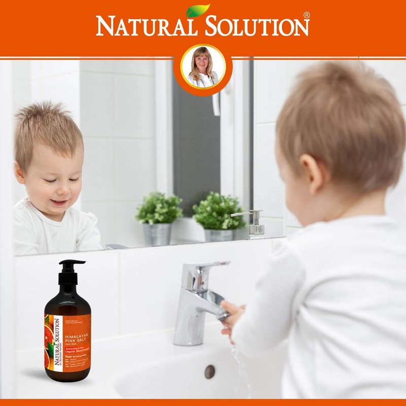 Natural Solution Hand Wash, enriched with moisturizing blood orange and