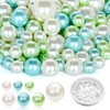 U-LIAN Green Floating Beads for Centerpieces, Vase Fillers, 160PCS No