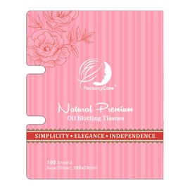 PleasingCare Oil Blotting Paper Sheets, 100 Counts, Natural Rose Facial Oil Absorbing Face Blotting Sheets - Take Only 1 Piece Each Time Design - No Waste and Easy to Carry in Pocket (Rosy - 1 Pack)