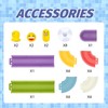 Think Wing Think Wing Bath Toys Water Ball Track for Kids for Wall Bathtub Toy Slide for Toddlers 3 4 5 6 Years 37 Pcs DIY Take Apart Set Shower Gift for Children