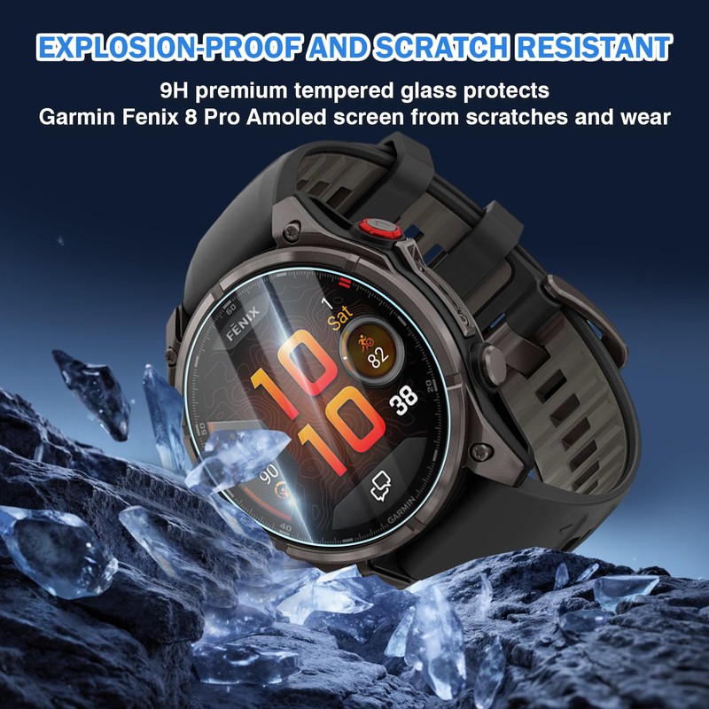 EasEasy 4 PCS Compatible For Garmin Fenix 8 Pro Amoled