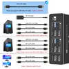KVM Switch 2 Monitors 2 Computers DisplayPort 8K @60Hz, USB