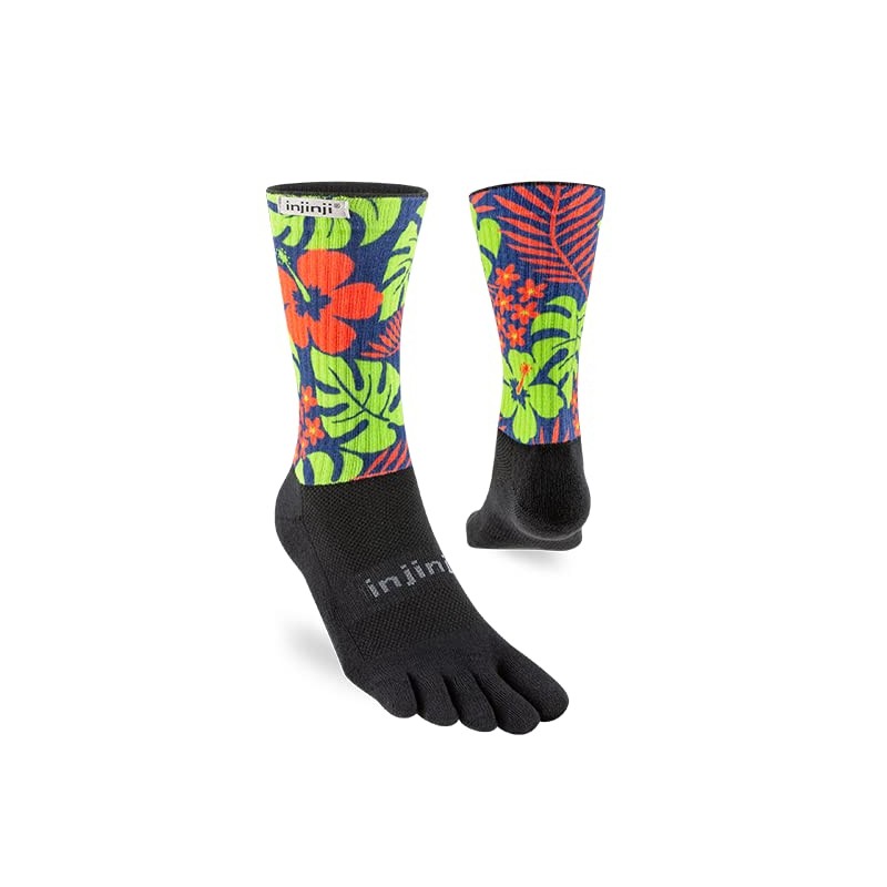 Injinji Unisex Spectrum Trail Midweight Crew Socks