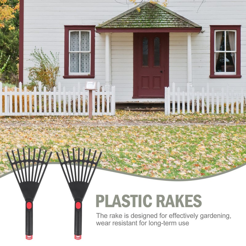Angoily Hand Rake Garden Tool Pack of 2 Plastic Hand