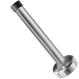 Door Stopper, Door Stops, 6 Inch Extra Long Doorstops, Stainless Steel Wall Protector, Door Stoppers for Skirtings with Rubber Bumper Tip Door Holder Brushed Door Mount Door Stop, Silver