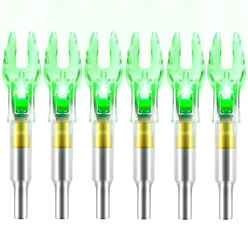 ACDSHOT 6PCS X Lighted Nocks for Arrows with .204 .233