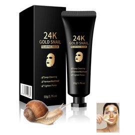 24K Gold Snail Mucin Peel Off Face Mask - 50g Moisturizing Brightens Blackhead Remover Peel-Off Facial Masks, Deeply Cleanses Pores Clay Mask, Firming Glowing Skin, Face Care Gift for Women