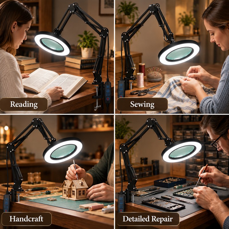 LED Magnifying Lamp for Precision Work – 72 LED USB