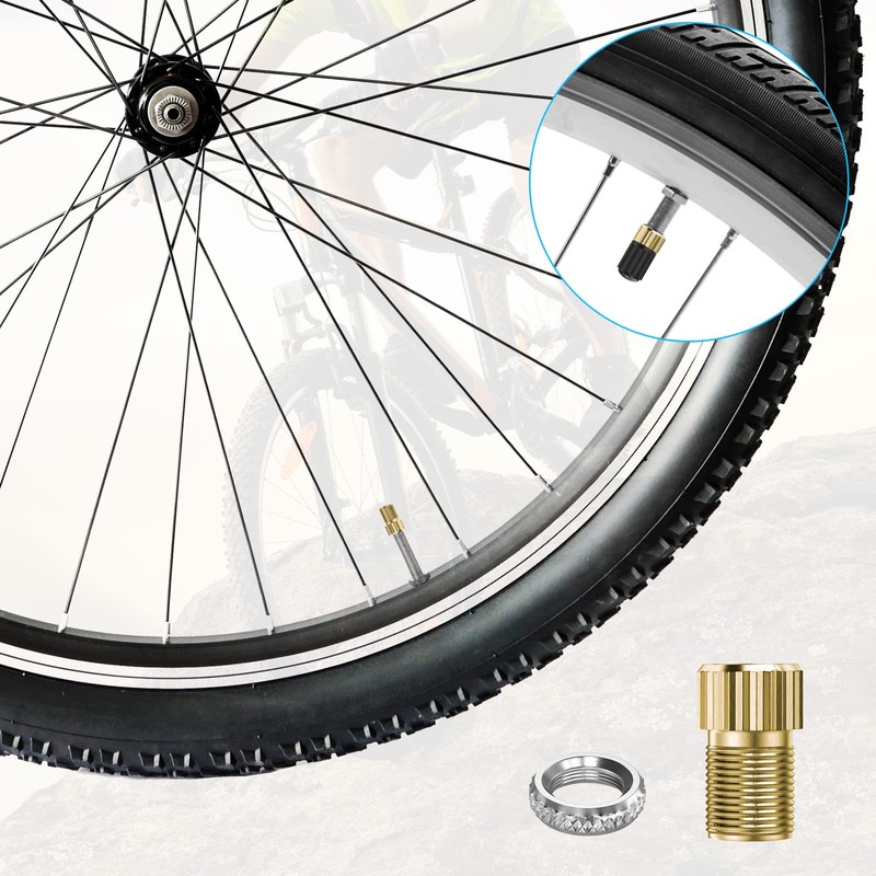 Flintronic 18 Pieces Presta Valve Core Set, Bicycle Valve Adapter