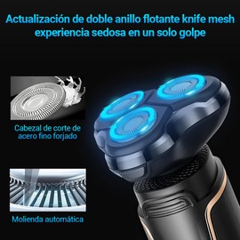 JESWO Rasuradoras para Hombre 3 en 1, Rasuradora Electrica Hombre con Pantalla de Alimentación LED Inteligente, Maquina de Afeitadora para Hombre Eléctrica Recargable en Seco y Húmedo