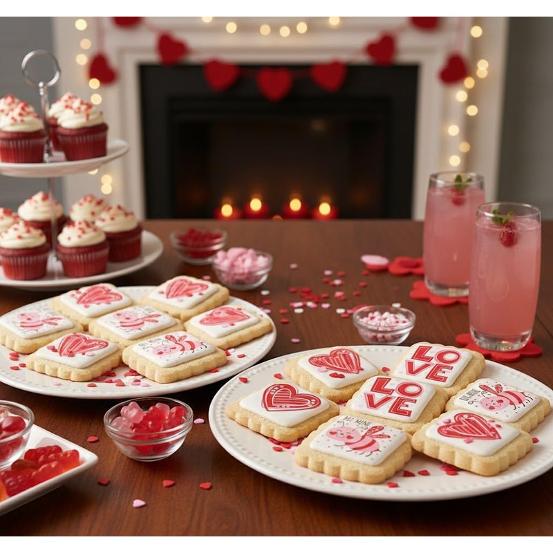 Valentines Day Cookies Gift Basket for Kids Men Women Class