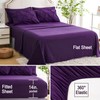Ubauba 5pc Twin Size Comforter Set with Sheets, Purple Pintuck