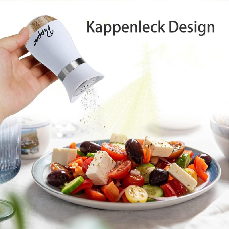 Pack of 2 Salt and Pepper Set(White),a Small Brush and