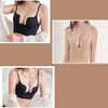 Women's Bra with Low Back U-shaped Shiny Assembly Large Backless