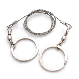 Outdoor Saw Wire with grip rings, length: 540 MM, Survival Saw Wire Rings with very strong, stable design, Material: stainless steel Ganzoo