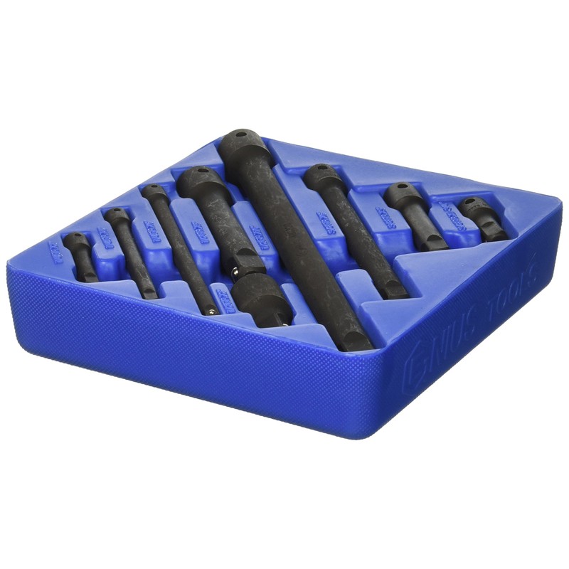 Genius Tools 9 Piece 1/4", 3/8" & 1/2" Drive Impact