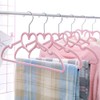 No-Slip Velvet Plastic Hangers,Pink(20Pack) for Coat Jackets, Pants, and Dress