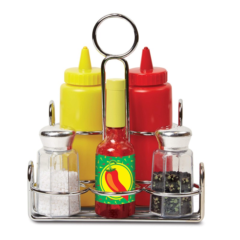 Melissa & Doug 6-Piece Condiments, Play Food Set with Kids