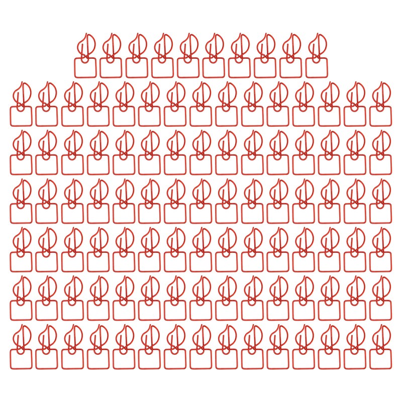 100pcs Paper Clips Prevent Slip Cute Candle Shaped Decorative Metal