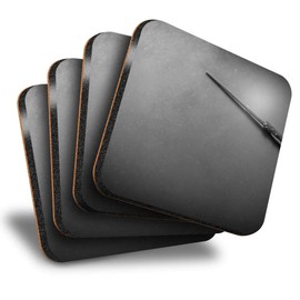 Destination Vinyl ltd Great Coasters (Set of 4) Square - BW - Magic Wizarding World Elder Wand Drink Glossy Coasters/Tabletop Protection for Any Table Type #37046