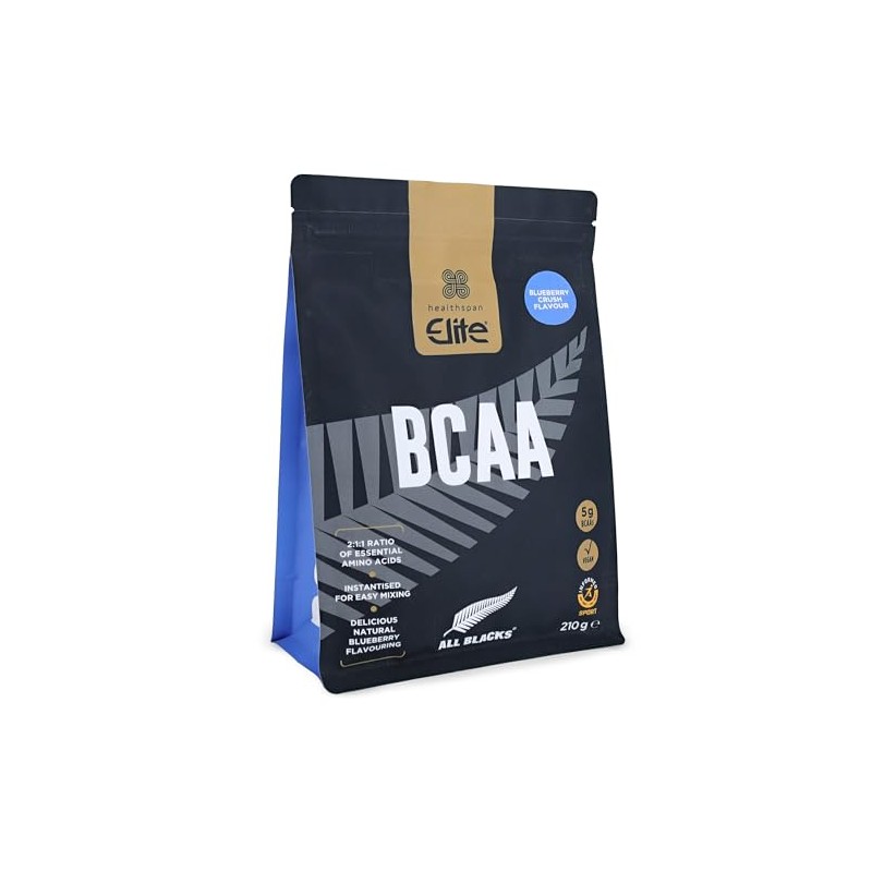 Healthspan All Blacks BCAAs, 210g, 30 Servings | Blueberry Crush