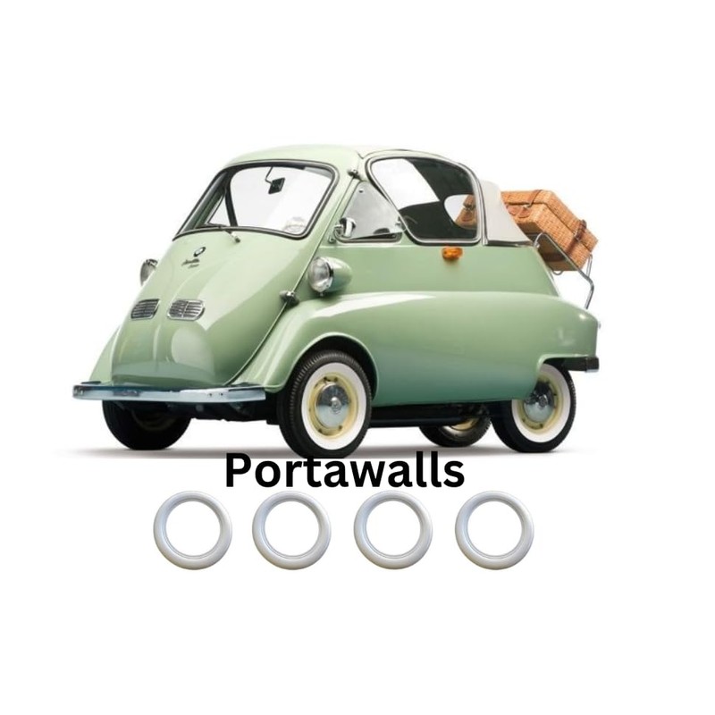 PORTAWALL 8 inch Rims White Wall tire Portawall Topper Rubber