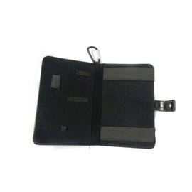 KOMBIUDA Golf Score Book Card Holder Premium Leather Organizer Tool Bag Stainless Steel Divot Tool Ball Marker Tees Pencil Carabiner