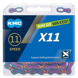 KMC X11 Waxed 11 Speed Chain, Aurora Blue, 118 Link