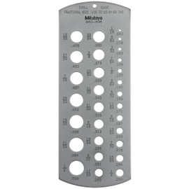 Mitutoyo 950-206, Fractional Drill Gage, 1/16" - 1/2"