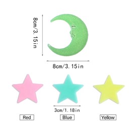 301 PCS Glow in The Dark Luminous Stars and Moon Fluorescent Noctilucent Plastic Wall Stickers, Murals Decals, for Home Art Decor Ceiling,Wall Decorate,Room Decor, Wall Stickers