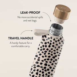 BURGA BURGA Insulated Water Bottle (17oz) C Stylish Stainless Steel Water Bottles C Durable Metal Water Bottle Stays Hot or Cold C Anti-Slip, Leak-Proof Reusable Water Bottle C Almond Latte Water Bottle