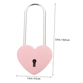 Operitacx 4 Sätze Liebesschloss sperren graviert geformt Schlösser Vorhängeschlossverriegelung Freund Liebe Herz Vorhängeschloss Valentinstag Schlüsselanhänger Zinklegierung