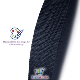 38mm Heavy Duty Webbing Belt Strap Upholstery Webbing Cotton Blend 1.5Inch Webbing for Bag Straps Rucksack Backpacks Luggage Bag Strap Cargo Strapping Belts (Dark Navy Blue - 38mm - 3 Meters)