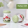 Fungi Fun Ceramic Mushroom Salt and Pepper Shakers Set, Cute