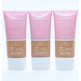 Covergirl Clean Fresh Skin Milk Nourishing Foundation #610 RICH/DEEP ~ (3-PACK!)