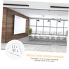 LABRIMP 2pcs Projector Screen Mount Hooks Shaped Wall Bracket for